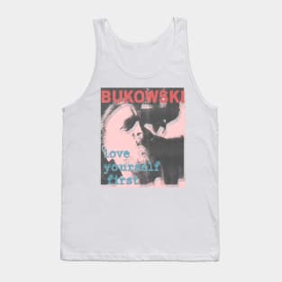 charles bukowski love yourself first vintage art Tank Top